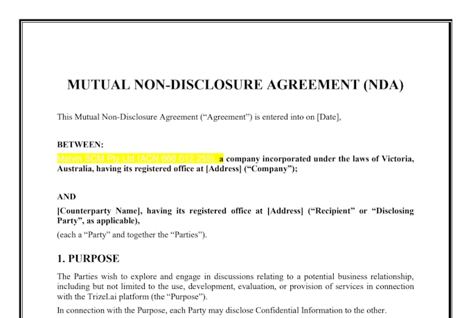 draft legal contracts, company documents and agreements